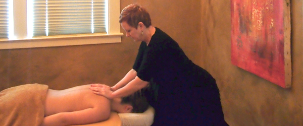 Amy Zukoff performing massage